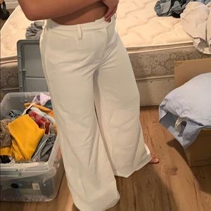 White palazzo pants